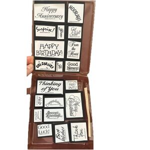 Stampin' Up! 1992 GREAT GREETINGS SET OF 20 Foam Mounted Stamps‎ NEW